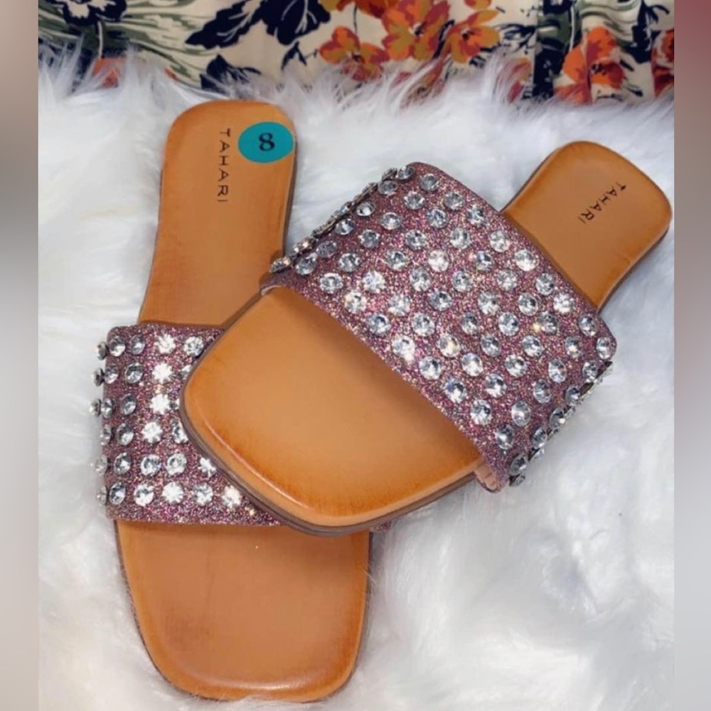 New Tahari Rhinestone Slides